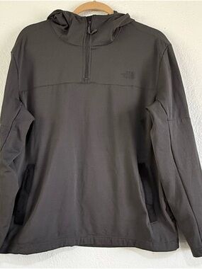 The North Face Men's Hooded Pullover Jacket - Charcoal Gray Medium
